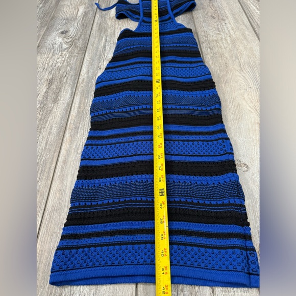 BEBE Knit Sweater Dress Bodycon with Back & Midriff Cutouts Halter - S/P (XSP) - Picture 2 of 9